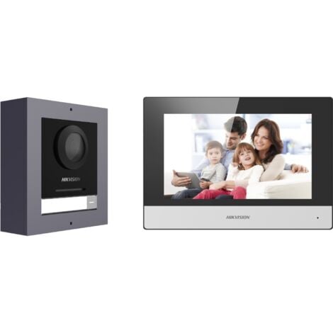 Hikvision DS‑KIS602(B) – 2 MP IP Video-Gegensprechanlage mit 7″ Touch-Display, PoE