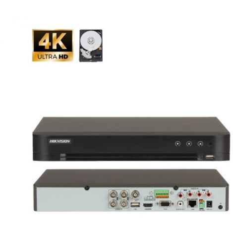 Hikvision DVR Registratore 4 canali + HDD 1Tb - IDS-7204HUHI-M1/S/A (4K)