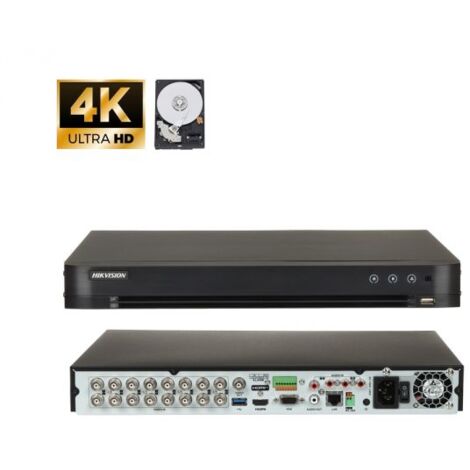 Hikvision DVR Registratore 8Mp POC 16 Canali + HDD 2Tb - IDS-7216HUHI-M2/S/A (4K)