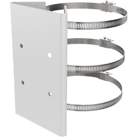 Hikvision - Fixation sur mât White pour caméra Speed Dome et PanoVu