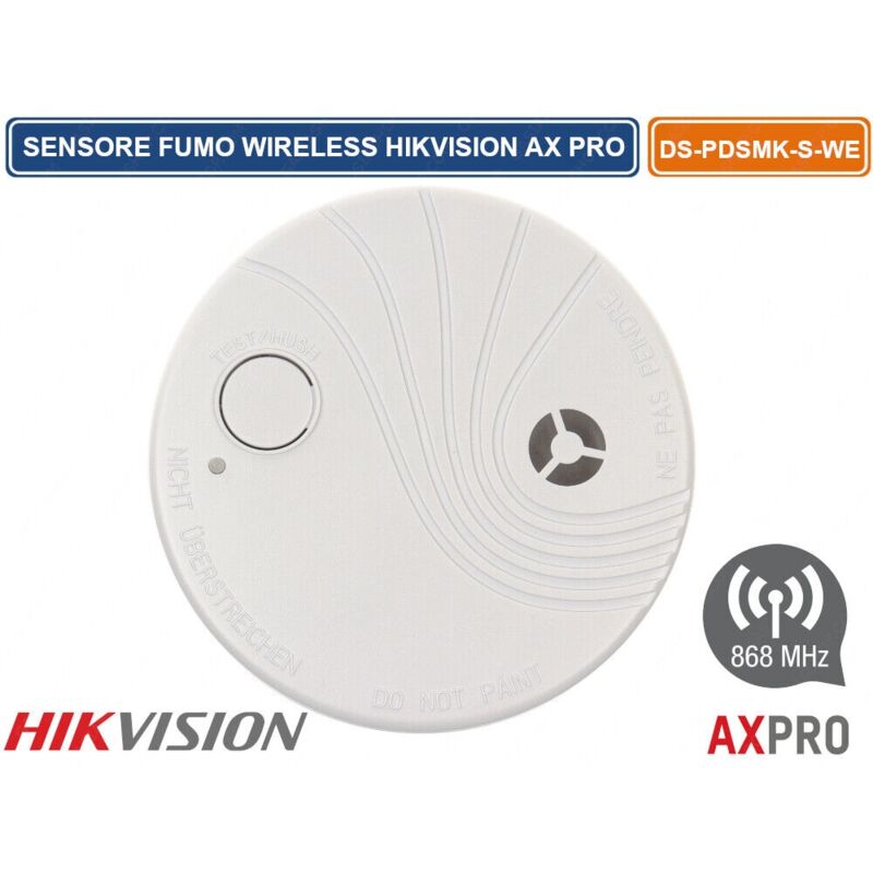 Hikvision - détecteur de fumée photoélectrique sans fil 868MHZ ax pro