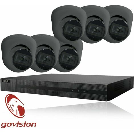 HIKVISION HILOOK 8CH CCTV KIT DVR 1080P & 6X 2.0MP FULL HD 1080P WHITE DOME CCTV CAMERAS IR 20M NIGHT VISION REMOTE VIEW EASY P2P SECURITY CAMERA SYSTEM- different size HDD available
