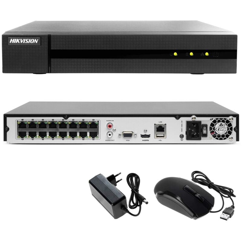 Nvr 16 canaux poe Hikvision 8.0 megapixel onvif ip HWN-4216MH-16P ai P2P