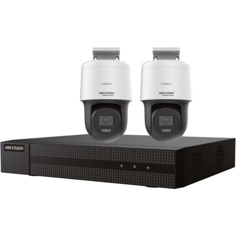 HIKVISION - Kit de vidéosurveillance filaire POE - NVR et 2 caméras motorisées