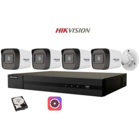 Hikvision Kit Videosorveglianza Nvr POE 4 Canali IP Bullet 2mpx 500GB