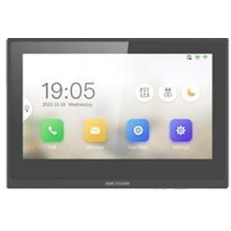 Hikvision Monitor Display Touch Screen interno 7" Intercom POE DS-KH6351-WTE1