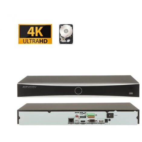 Hikvision NVR Registratore IP 32 Canali 12 Mp acusense + Hard disk 2Tb - DS-7632NXI-K2 F