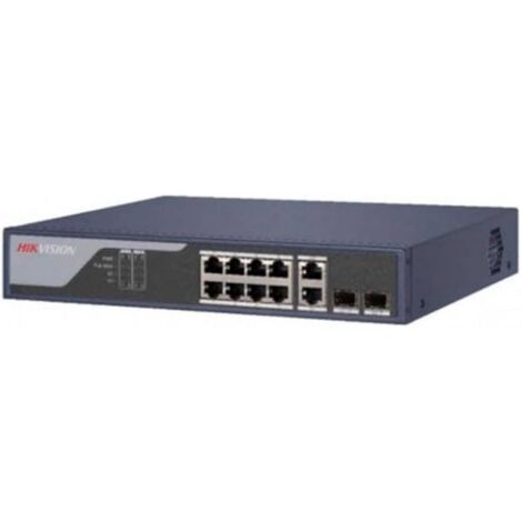 Hikvision - Switch PoE intelligente Fast Ethernet a 8 porte - DS-3E1310P-SI/V2