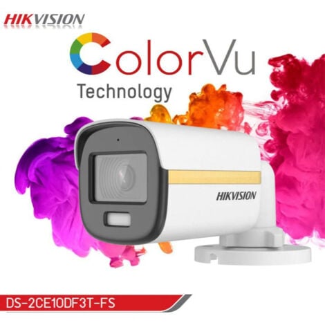 HIKVISION TELECAMERA MINI BULLET COLORVU 2MP 3,6MM DS-2CE10DF3T-F