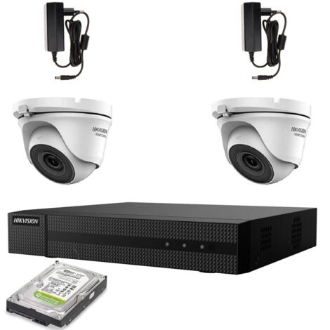 HIKVISION VIDEO SURVEILLANCE KIT 2 CAMERAS 5 MPX DVR 4 CANAUX HD 500GB