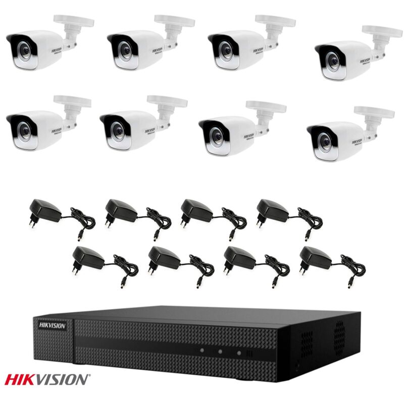 Hikvision - video surveillance kit 8 cameras exterieures 1 mpx