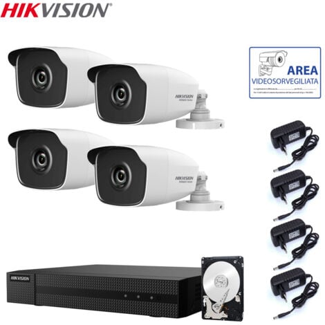 HIKVISION VIDEO SURVEILLANCE KIT DVR 4 CANAUX 4 CAMERAS 4 MPX HD 1 TB