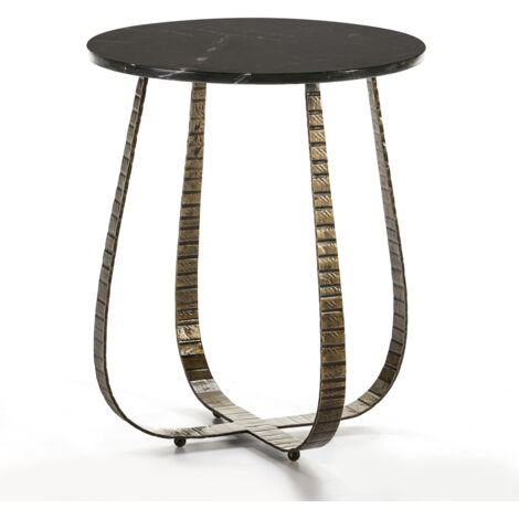 Hilfstabelle 50x50x62 Black Marmor / Gold Metall Möbel / Hilfstische für alle Stile, um dem Haus eine Note zu verleihen