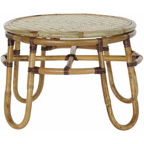 Hilfstisch in Bambus Rattan 60x60x42 Natural Bambus Ratan mehrfarbig Farbmaterial Familienhilfstabellen Details Details