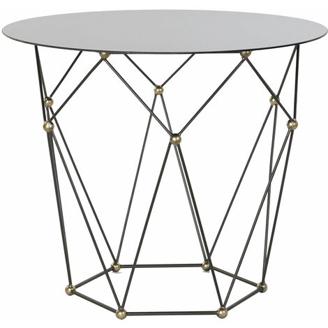 Hilfstisch Metallglas 70x70x60 Black Metallglas Material Multicolor Color Family Hilfstische Details Details