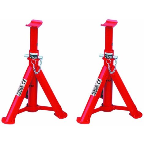 HILKA AXLE STAND 2 TON TONNE FOLDING STAND JACK 2T PAIR HEAVY DUTY 82420040