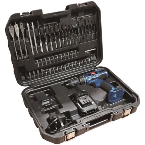 HILKA CORDLESS DRILL DRIVER 18V LITHIUM ION SCREWDRIVER & 50 DRILL BIT PTLCD1850