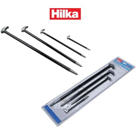 Hilka Pry Bar Set 4pc Gorilla Wrecking Bar Crowbar 6"" 12"" 16"" 20"" 37401004