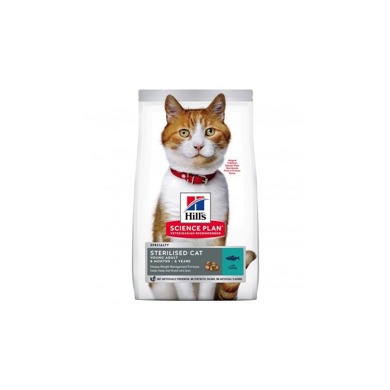 

Hill's Science Plan Young Adult Sterilised Cat alimento seco gato atún Saco de 3 Kg