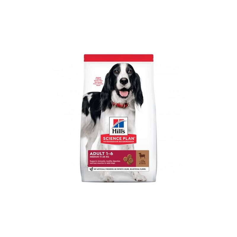 

Hill's Science Plan Adult Medium alimento seco perro sabor cordero y arroz Saco de 14 Kg