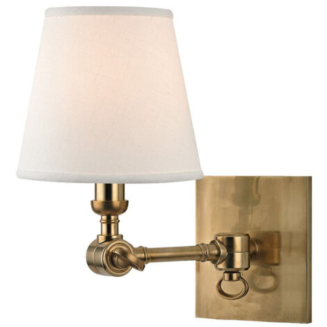 Hillsdale Applique murale à 1 ampoule laiton, lin