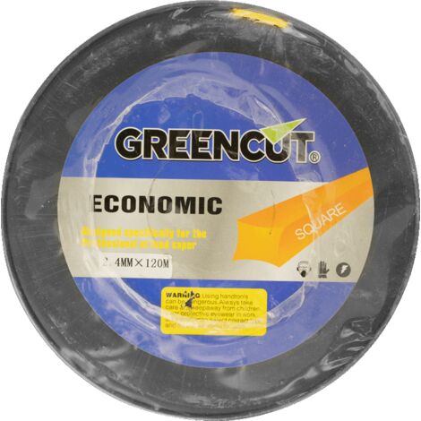 HILO CUADRADO 2,4 MM X 120 M DESBROZADORA -RECAMBIO GREENCUT