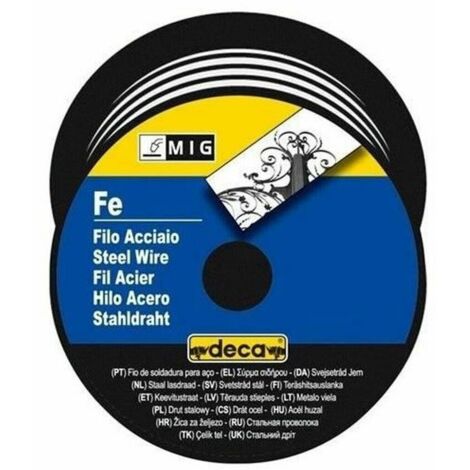 Hilo de acero para soldar Deca 0,8 mm