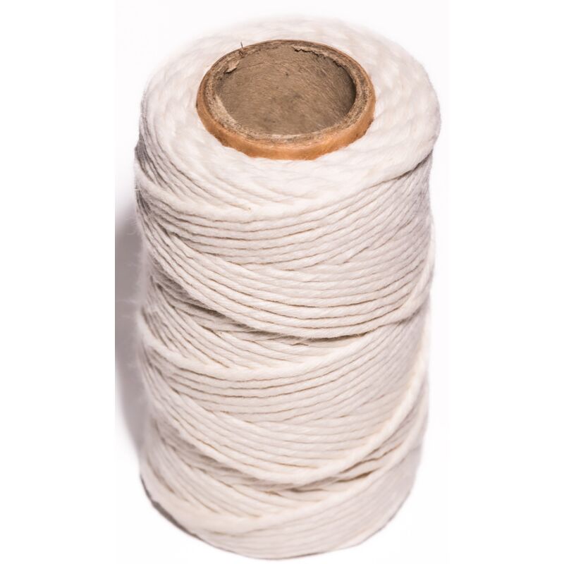 Hilo de algodón blanco de 2 mm, decorativo y natural, para regalos de macramé.