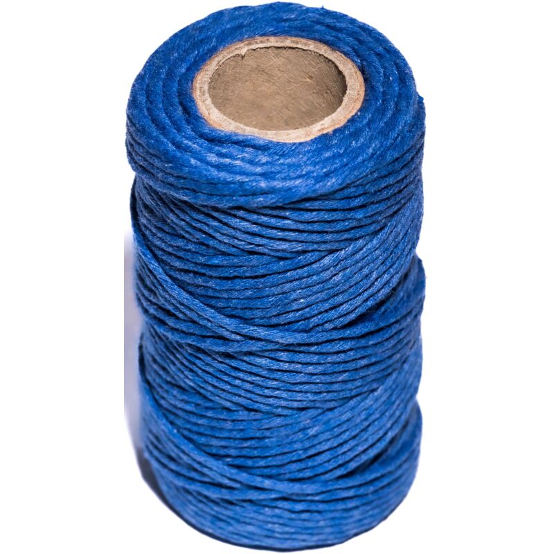 Hilo de algodón de 2 mm, color azul aciano, decorativo, natural, para regalos de macramé.