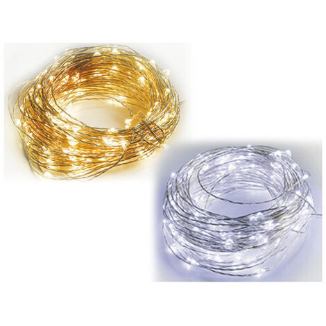 Hilo de cobre LED 180 micro-LED blancos – exterior – cable flexible