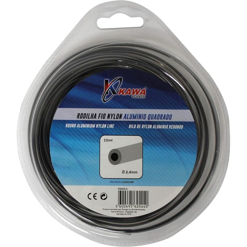 

Hilo De Nylon Para Desbrozadoras 2,4MM 15MT Redondo 2 Colores Aluminio - Kawapower