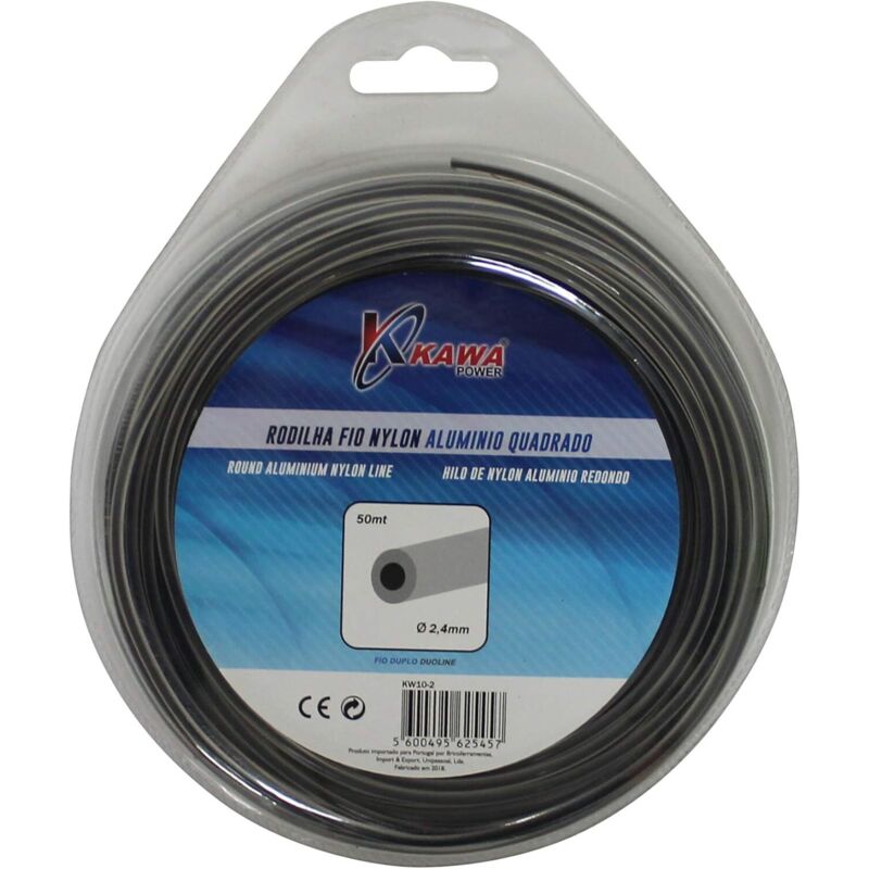 

Hilo De Nylon Para Desbrozadoras 2,4MM 50MT Redondo 2 Colores Aluminio - Kawapower