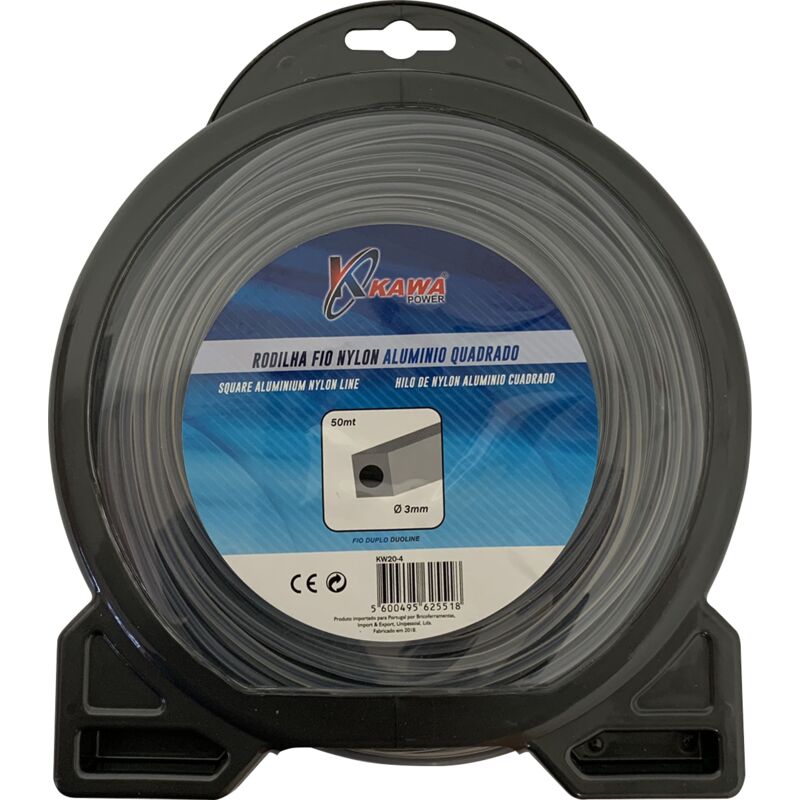 

Hilo De Nylon Para Desbrozadoras 3MM 50MT Cuadrador 2 Colores Aluminio - Kawapower