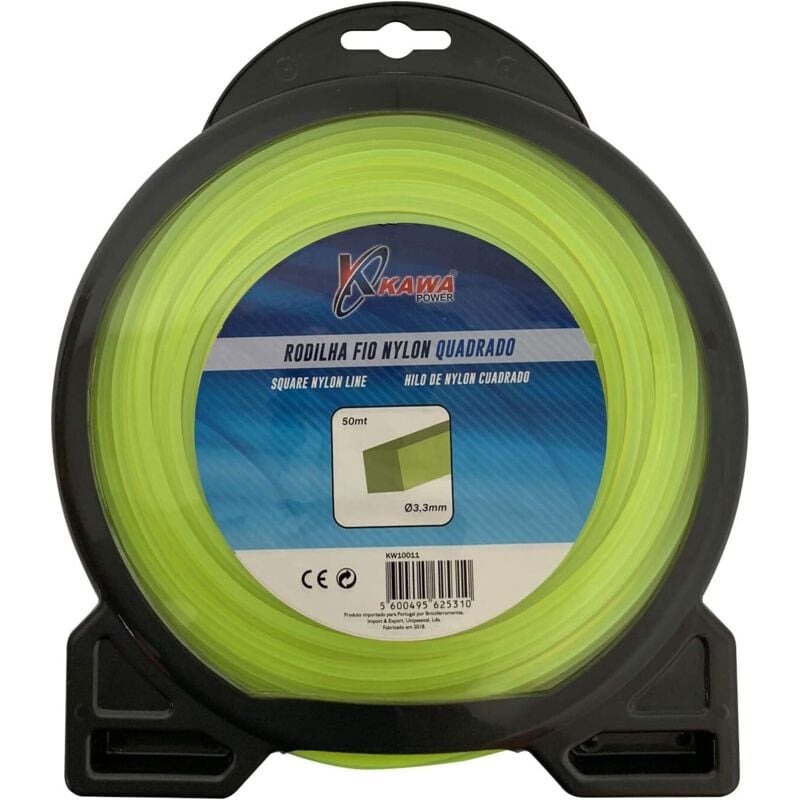 

Hilo De Nylon Para Desbrozadoras Cuadrado 3,3MM X 50MT - Kawapower