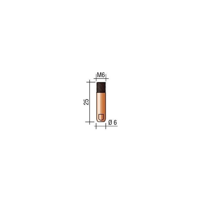 

Trafimet - Boquilla De Contacto Dim. Cable 1,2 Mm M 6 Longitud 25 Mm E
