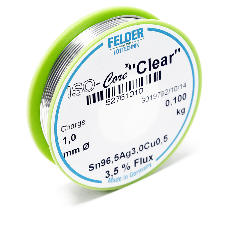 

Felder Löttechnik - Hilo de soldadura Felder ISO-Core Estaño 'Clear' 1.0mm 0.1kg SAC305 Sn96.5Ag3Cu0.5