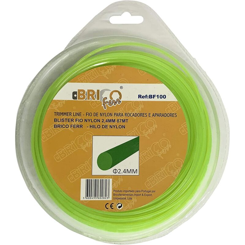 

Hilo desbrozadora Nylon Perfil Redondo (2,4 mm x 87 Metros) - Bricoferr