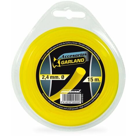 Hilo dispensador para desbrozadora, 15m, Ø24mm, redondo  Garland 84126