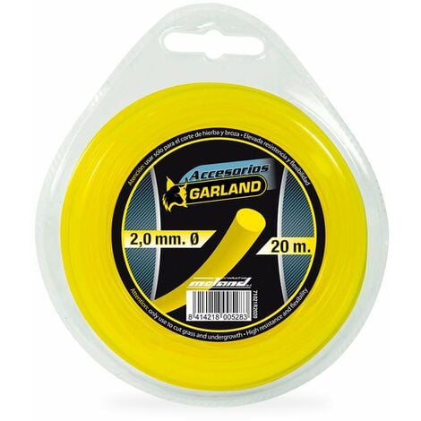 Hilo dispensador para desbrozadora, 20m, Ø20mm, redondo  Garland 84124