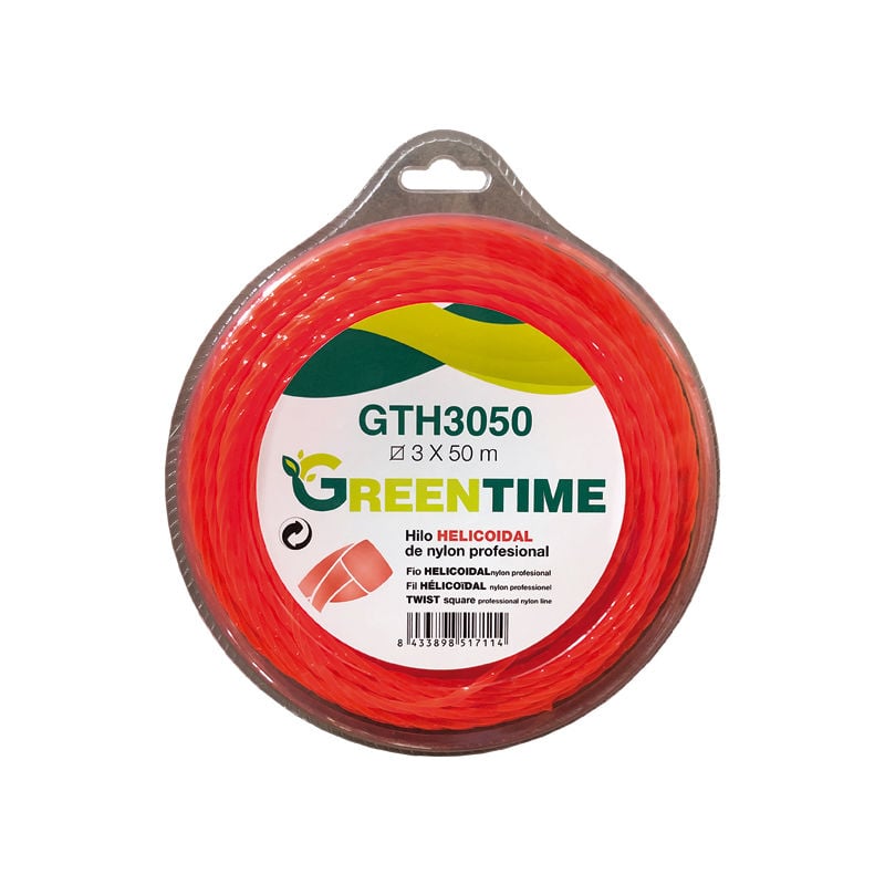 

Hilo desbrozadora helicoidal GTH3050 3,00MMX50M - Greentime