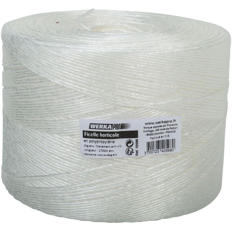 Hilo hortícola blanco bobina de 1700m Werka Pro