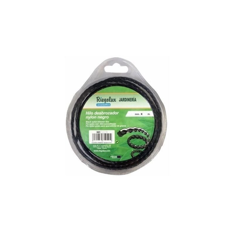 

Hilo Jardin 4Mm Desbrozador Riegolux Nylon Negro 15 Mt