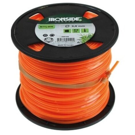 Hilo nilon cuadrado Ø 3,0 mm 84 m amarillo o naranja
