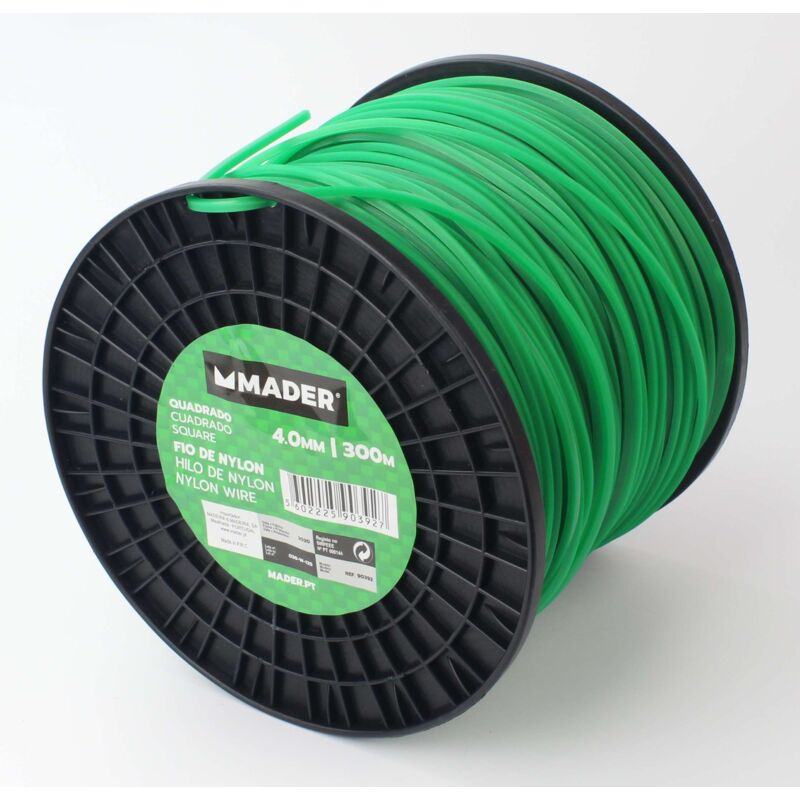 

Maderâ ® - Hilo Nylon, Cuadrado, 4mm, 300m - MADER® | Garden Tools