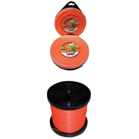 Hilo Nylon Cuadrado Profesional mm. 3,3 por 39 metros. para Desbrozadora.