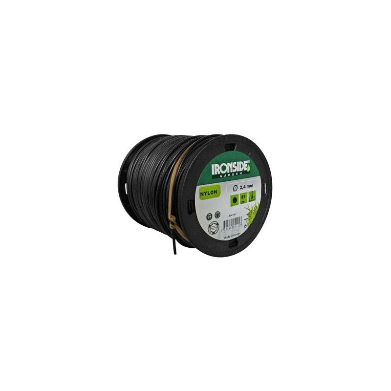 

Ironside Garden - Hilo profesional redondo negro desbrozadora 81 m. Ø 2,4mm..