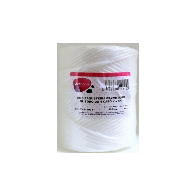 

Hilo Paqueteria 500Gr 03,2Mm Rafia Blanco Torcido 1 Cabo Vivah 1