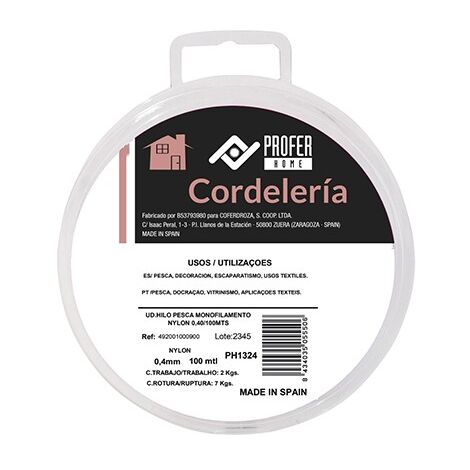 HILO PESCA MONOFILAMENTO NYLON 0.8 MM - 100 M
