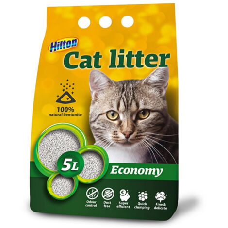HILTON BENTONIT.ECONOMY BRANCHANT 5L POUR CHAT 283-000008-00
