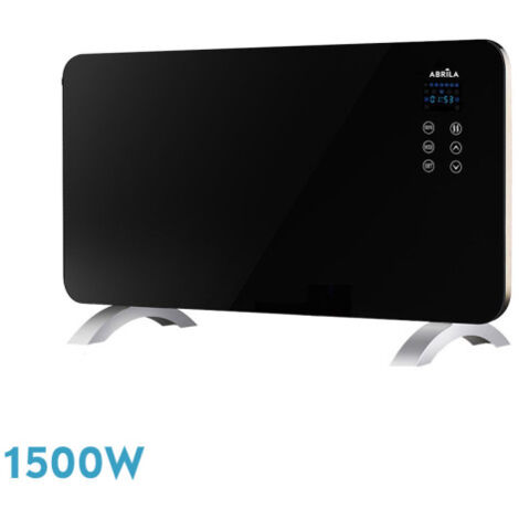 Himalaya 1500w nero 2pot xaluminium encias,telecomando,timer,telecomando,ip24 38x76x6,86 cm